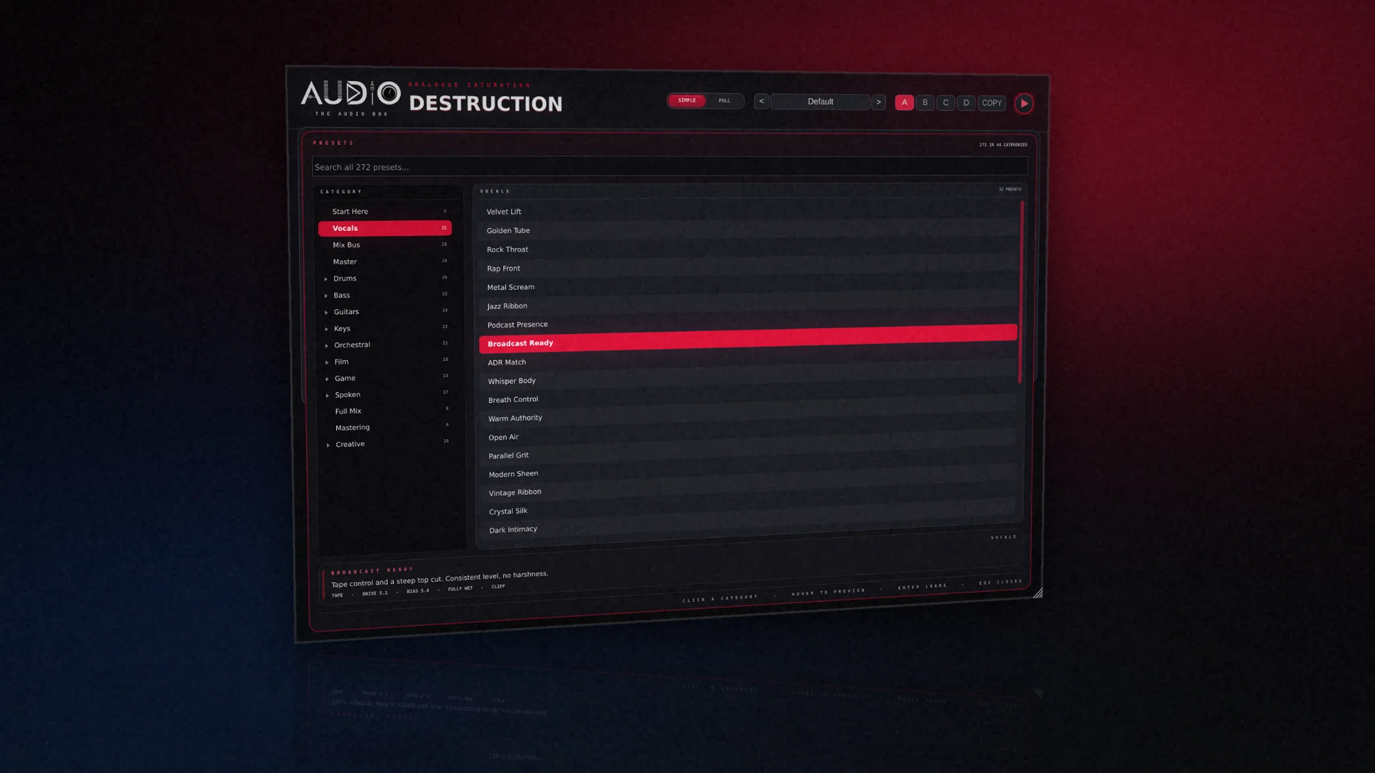 Preset browser